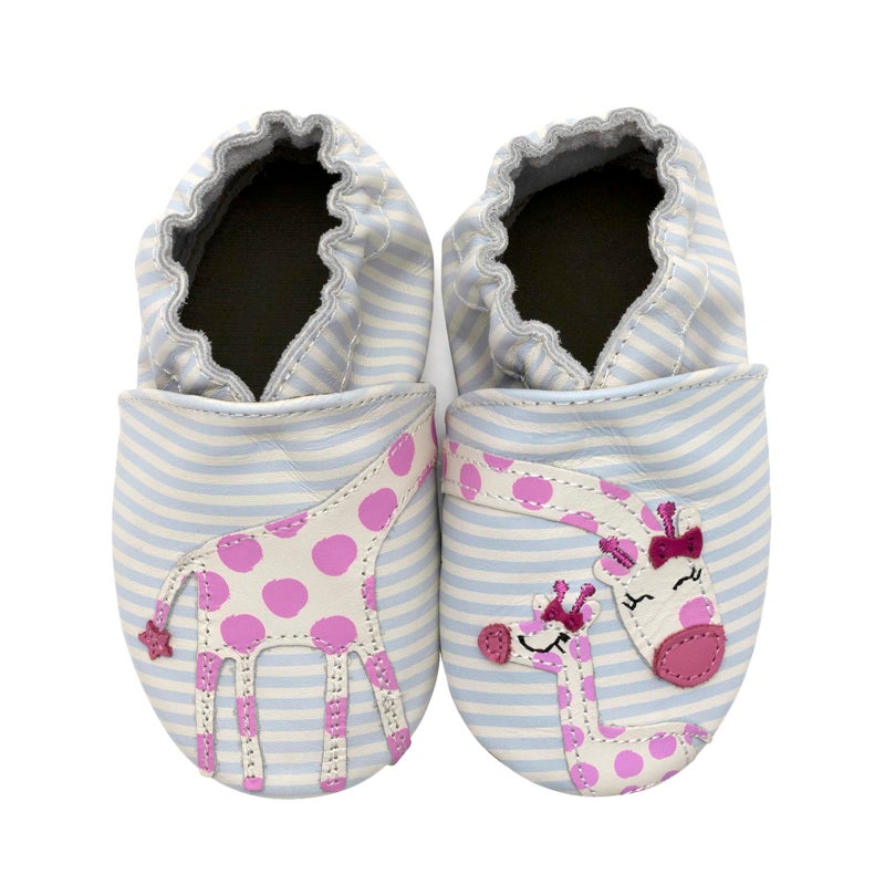 Robeez Baby Girls and Unisex Soft Soles Slip-Resistant Crib Shoes Slippers Moccasins for Infant and Toddler - Reach for The Stars - 6-12 Months - Image 1